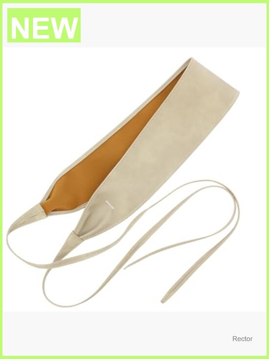 Faux Leather Wide Obi Belt with Lace Closure, 3.5 Inch Waist Cincher for main image 5